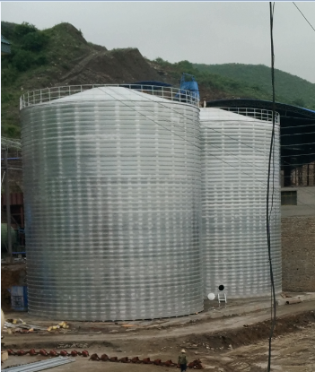 裕民粮食钢板仓的安装全过程不用热焊接